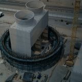 Reinforced concrete construction site