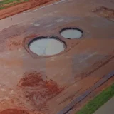 geotechnical engineering site with retention wall